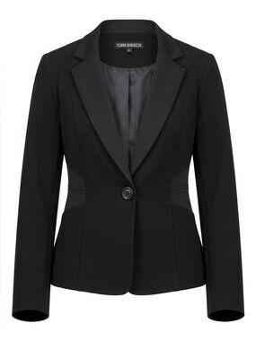Yoana Baraschi Black Single-Button Tailored Blazer